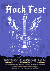Rock n Roll Fest Announcement Poster Design