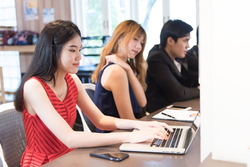 Asian Business people working at office, business concept.