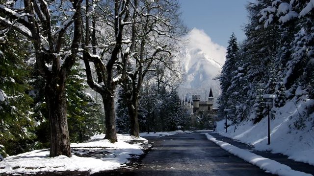 Seefeld Burg im Winter, &Ouml;sterreich