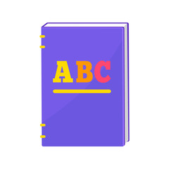 Primer Book with Hardcover Vector Illustration