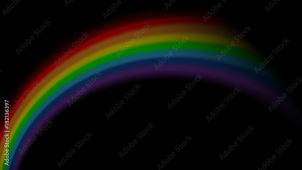 Canvas Prints rainbow icon. shape arch isolated on black background. colorful light and bright design element. sym
