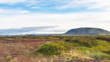 Fototapeta na wymiar landscape with old volcano in Iceland