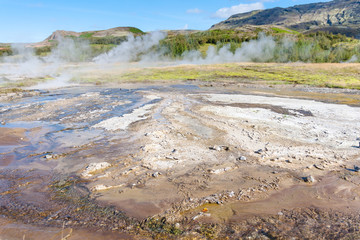 earth surface in Haukadalur hot spring area