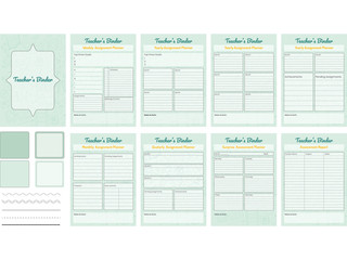 Set of Teacher's Binder or Lesson Planner.