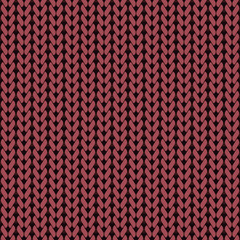 Red seamless pattern of knitting.