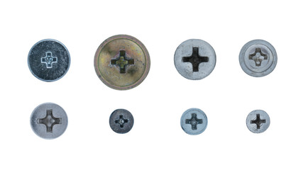 screw head isolated on white background