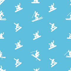 Pattern background seamless skiing.