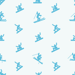 Pattern background seamless skiing.