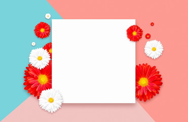 Background with beautiful colorful flower. Wallpaper flyers, invitation, posters, brochure, voucher discount