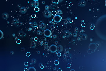 Blue bubble backdrop