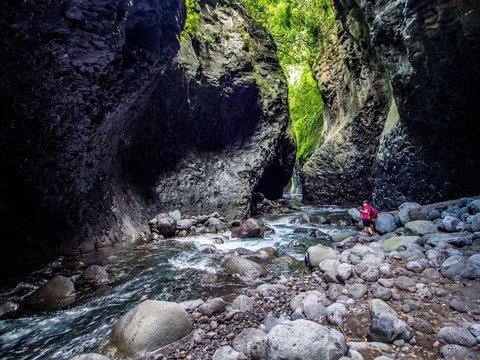 Bras De La Plaine River In La Reunion Island