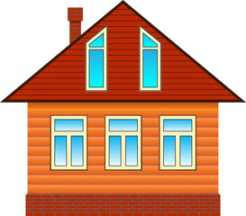 Country house with attic