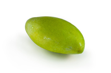 Fresh green mango on islolated background in vietnam asia