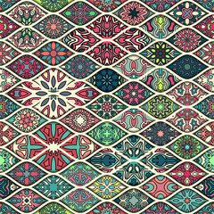 Seamless pattern. Vintage decorative elements. Hand drawn background. Islam, Arabic, Indian, ottoman motifs. Perfect for printing on fabric or paper.