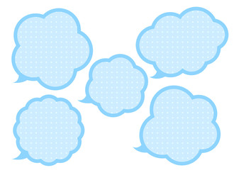 イラスト素材「雲の吹き出し」