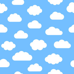 Cloud. Vector seamless pattern.