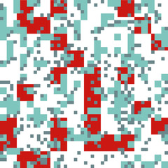 Knitted Christmas Abstract Square Pattern