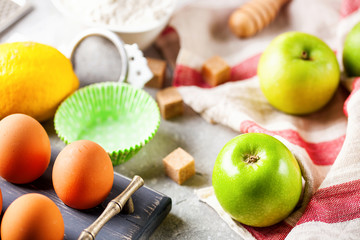 Ingredients for apple pie