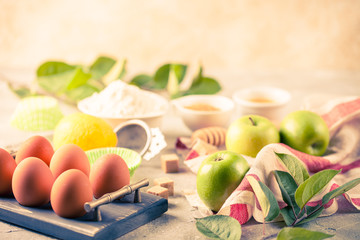 Ingredients for apple pie