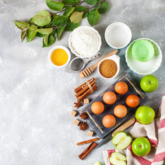 Ingredients for apple pie