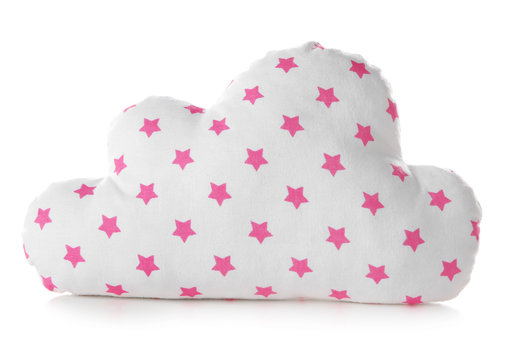 Cute cloud pillow, isolated on white