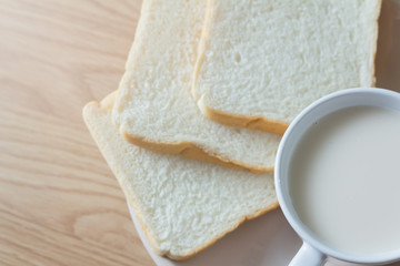 Soymilk and bread