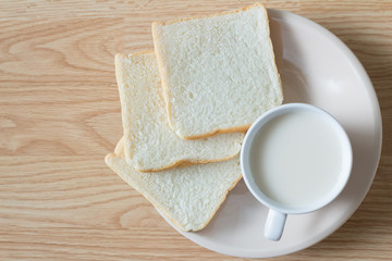 Soymilk and bread