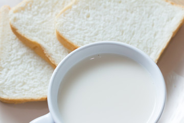 Soymilk and bread