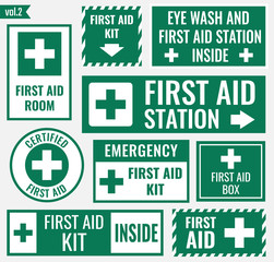 First aid label