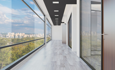 Modern office Cabinet. Meeting room. 3D rendering