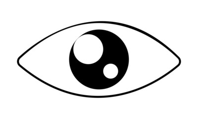 Eye Icon Isolated on white.