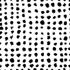 Ink abstract seamless pattern. Background with artistic strokes in black and white sketchy style. Design element for backdrops and textile