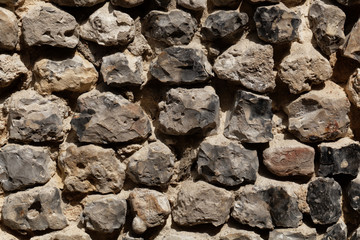 Wall made of flint stone