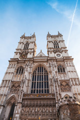 Fototapeta na wymiar London, Westminster Abbey main facade
