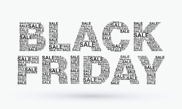 Black Friday text designed using sale text  graphic vector