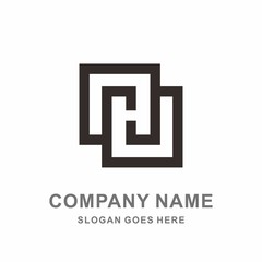 Obraz premium Monogram Letter H Geometric Infinity Square Cube Architecture Construction Business Company Stock Vector Logo Design Template