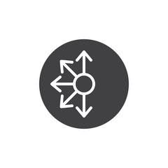 Connector arrows icon vector, filled flat sign, solid pictogram isolated on white. Symbol, logo illustration.