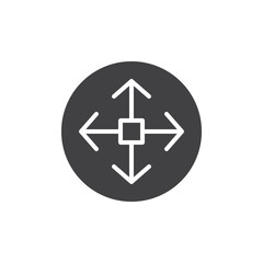 Remote controller joystick icon vector, filled flat sign, solid pictogram isolated on white. Navigation symbol, logo illustration.