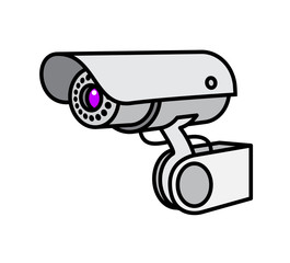 Security Camera. Vector Illustration Of A  Surveillance Camera.