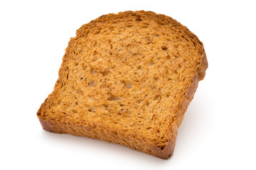 Sliced Toast Bread isolated on white background, top view.
