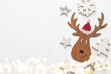 Vintage Christmas background with Christmas decoration.