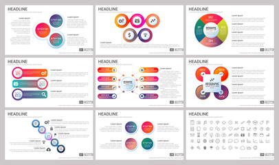 Obraz premium Modern Elements of infographics for presentations templates