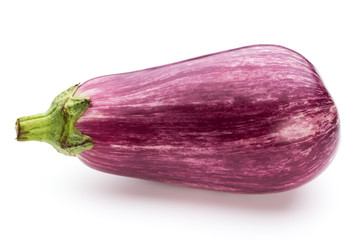 Fresh eggplants, aubergine on a white background.