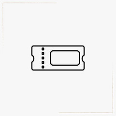 cinema ticket line icon