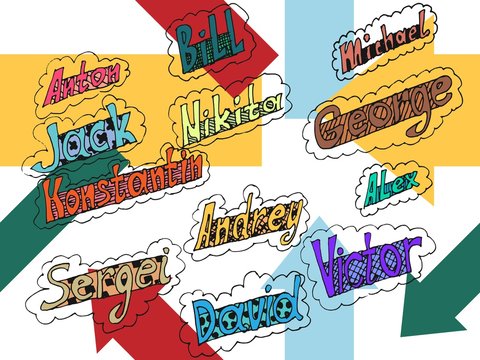 dudle sketch a vivid abstraction with male names