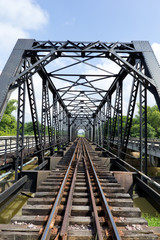 metal railway bridge,Old railway bridge