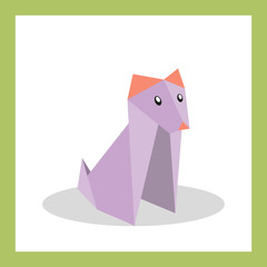 cute origami dog photo frame