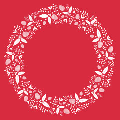 Christmas flat round frame