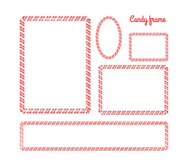 Christmas and New Year candy frame