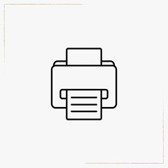 printer line icon